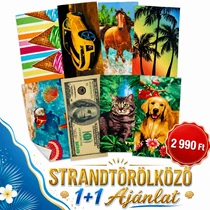 Színes mintás strandtörölköző 1+1 Ajánlat - Választható minta H-70X140-1p1V