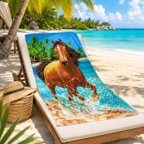 Színes mintás strandtörölköző (70x140 cm) H-70X140-15
