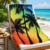 Színes mintás strandtörölköző (70x140 cm) H-70X140-9