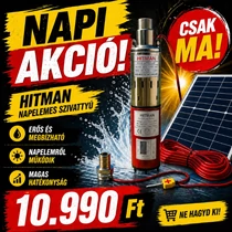 Hitman Napelemes Mélykúti Cső Szivattyú HT-SWP12V