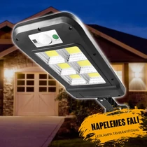 Kültéri napelemes fali ledlámpa távirányítóval HS8013C
