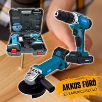 Flinke akkus fúró és sarokcsiszoló szett FK-8015 TWIN PACK