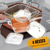 Copper Pan 4 részes szögletes serpenyő