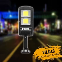 Szolár fali LED lámpa távirányítóval - 2108