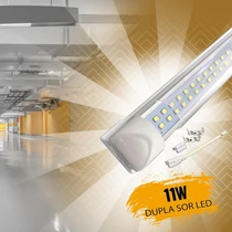 60cm led fénycső dupla sor leddel - kábellel