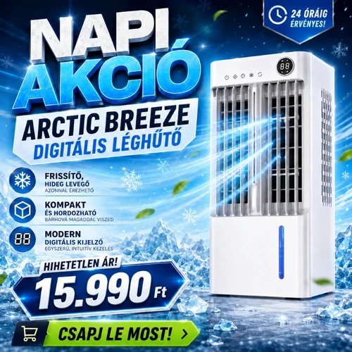 Arctic Breeze FC102 digitális léghűtő távirányítóval HOLM20205