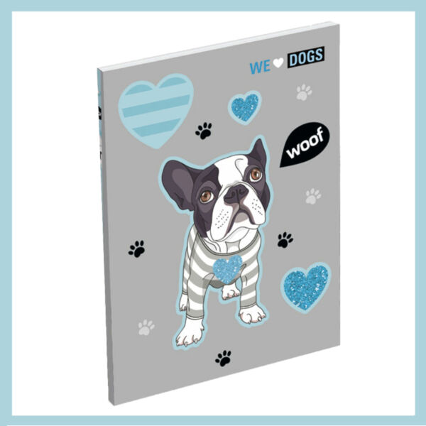 Notesz  A/7 We Love Dogs Woof 20246

