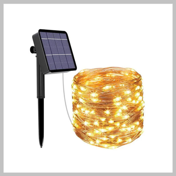 Solar Napelemes Melegfehér Kerti Fényfüzér 10 m LED KE23-480