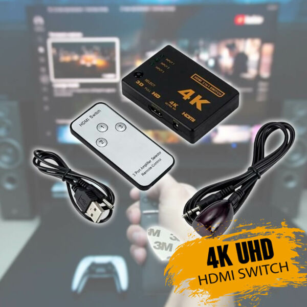 HDMI 4K UHD switch távirányítóval UH501