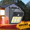 Napelemes fali kültéri LED lámpa mozgásérzékelős 6 COB  YX-601COB-6