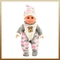 Baba hanggal szürke ruhában 30cm 440003