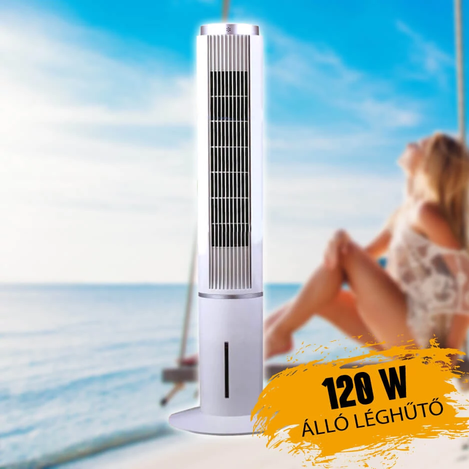 LED kijelzős állítható léghűtő távirányítóval 120W