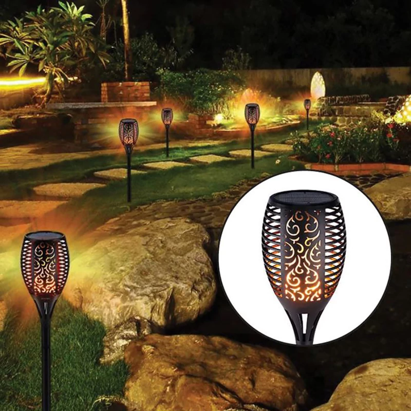 Napelemes Solar Led lámpa láng mintákkal 96 LED XF-6006
