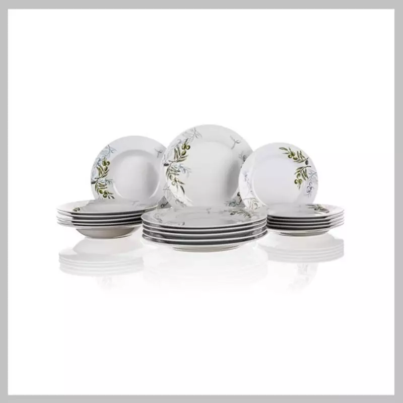 Olives porcelán tányérkészlet, 18 db 600005OL