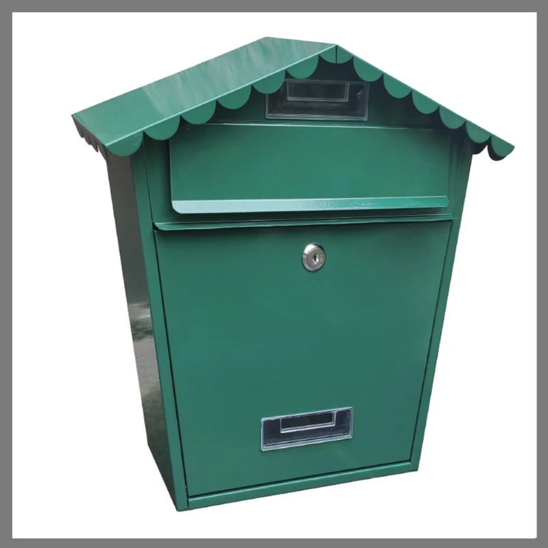 Postaláda 370x360x135mm acél porszórt, zöld HMB3638