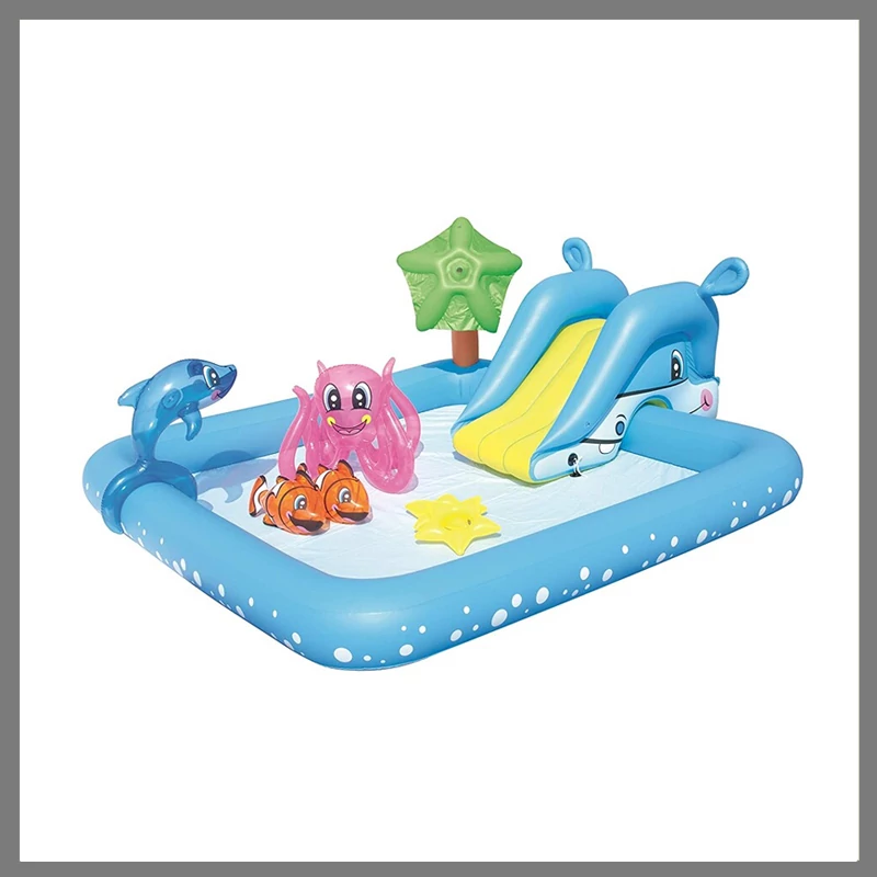 Bestway 53052 Úszómedence csúszdával 239 x 206 x 86 cm 653052