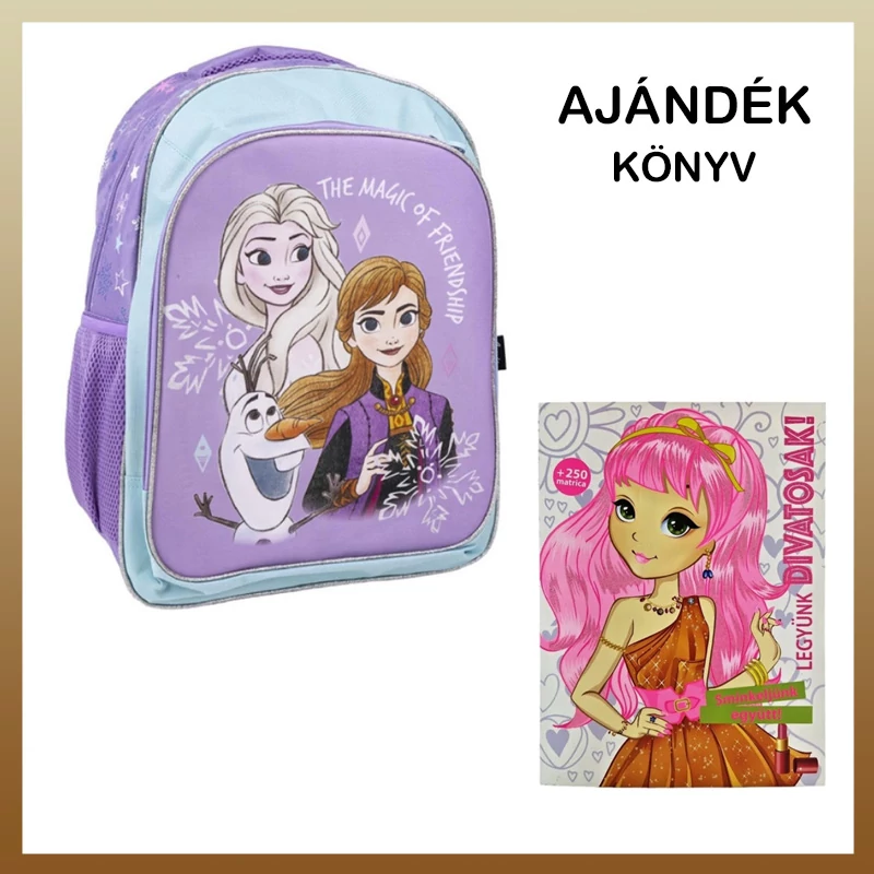 Disney Jégvarázs Magic iskolatáska 41 cm AJÁNDÉK KÖNYV CEP2100004401-konyv