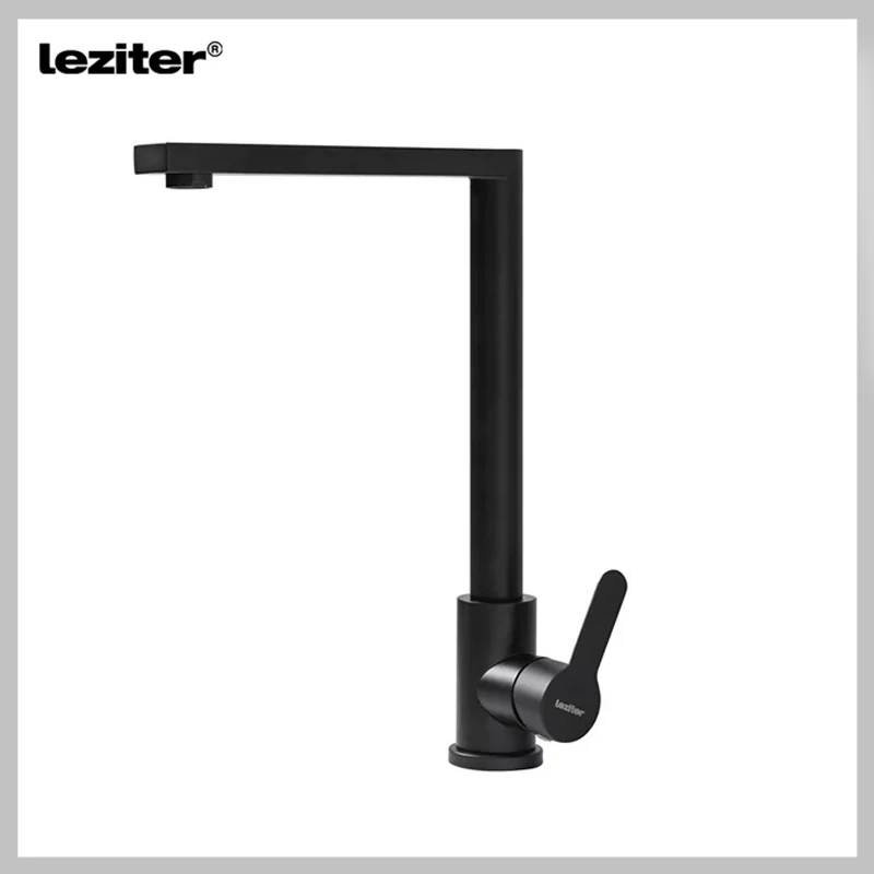 LEZITER Valen mosogató csaptelep fekete ZS-7035-BL
