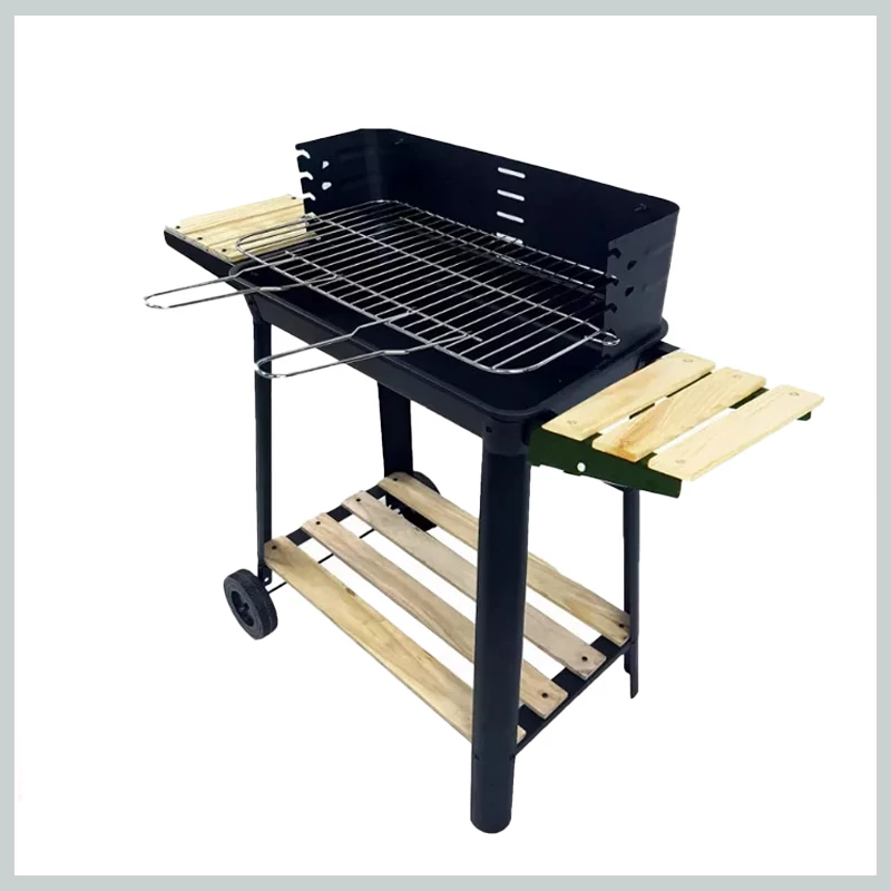 Leziter Téglalap alakú görgős faszenes grill DS-34